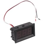 Digital Voltmeter with red LEDs, 4.5 - 30 V, black color case, 3-digit and 3-wire